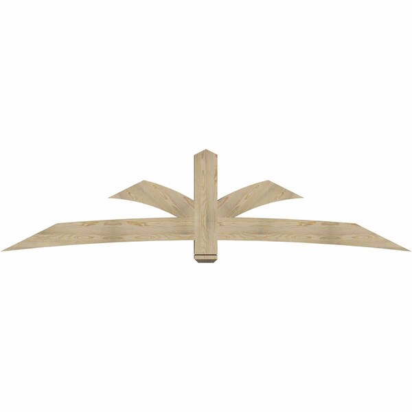 Ekena Millwork Davenport Rough Sawn Timber Gable Bracket, Douglas Fir, 108"W x 27"H x 6"D x 6"F, 6/12 Pitch GBW108X27X0606DAV00RDF - main